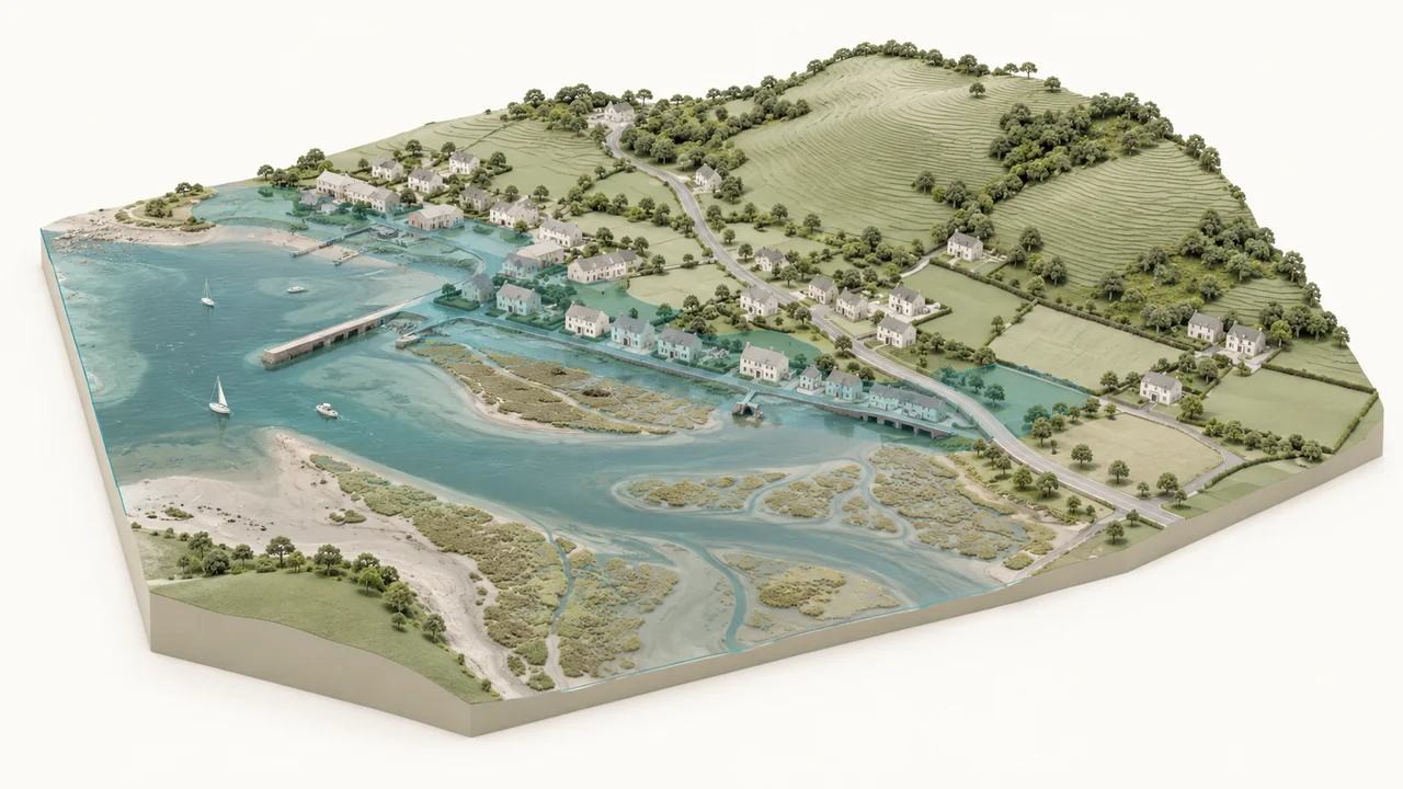 Conceptual illustration of Climate Resilience & Physical Risk; not a measured analytical result.