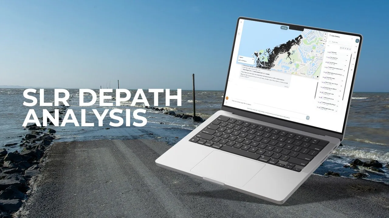 Video thumbnail: Sea Level Rise Analysis in Minutes —No-Code GeoAI with GriidAi